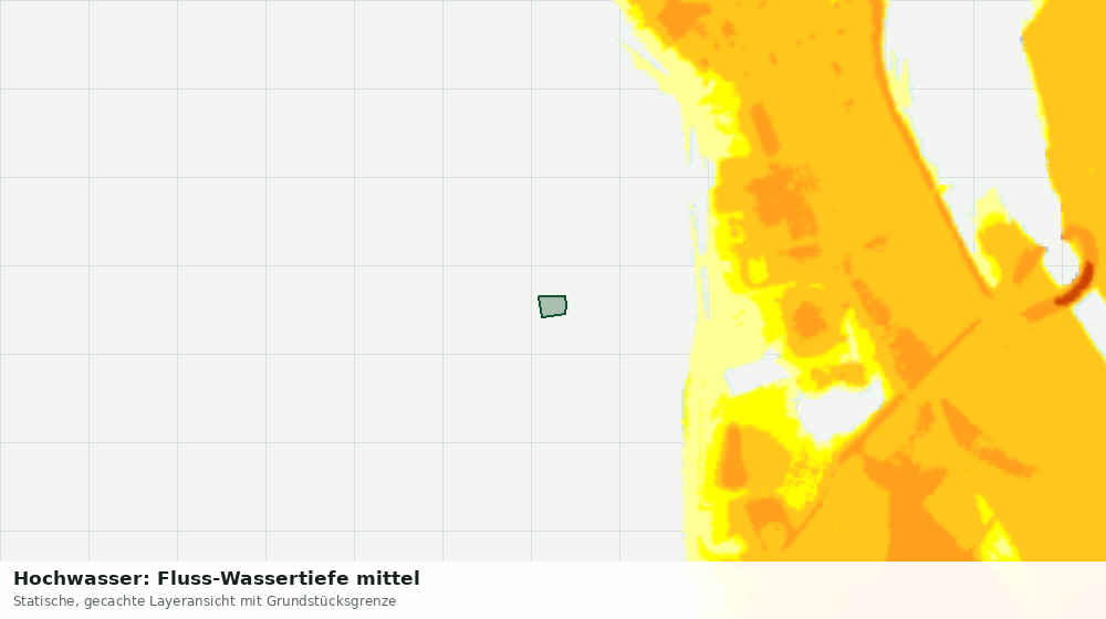 Statische Kartenansicht: Hochwasser: Fluss-Wassertiefe mittel