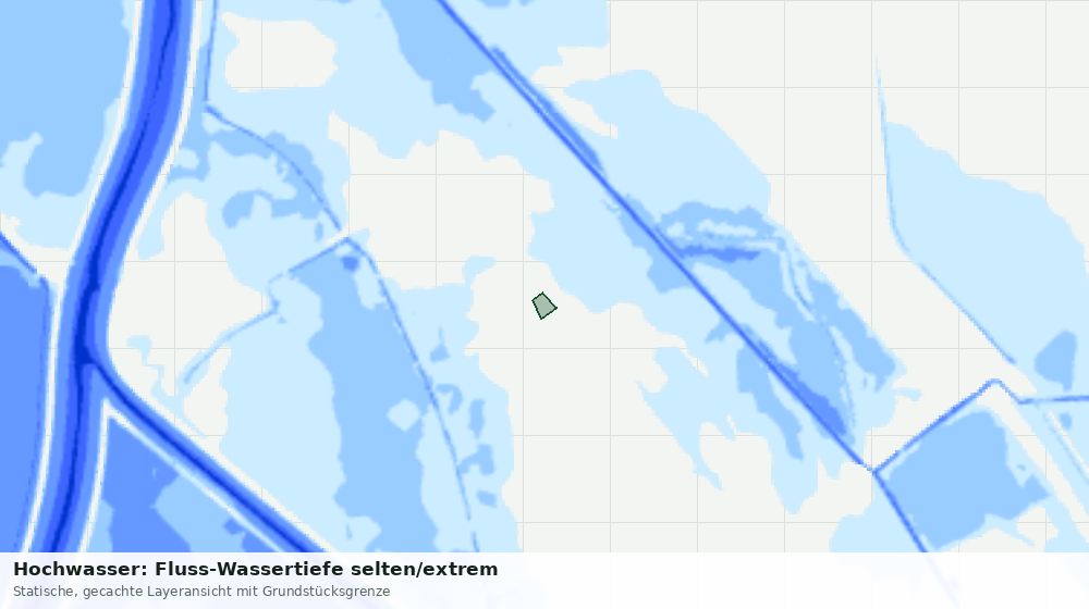 Statische Kartenansicht: Hochwasser: Fluss-Wassertiefe selten/extrem
