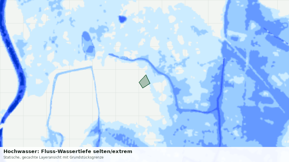 Statische Kartenansicht: Hochwasser: Fluss-Wassertiefe selten/extrem