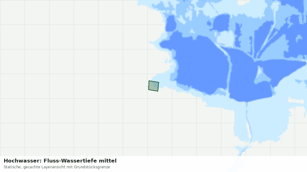 Statische Kartenansicht: Hochwasser: Fluss-Wassertiefe mittel