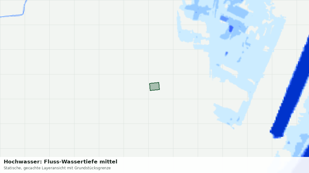 Statische Kartenansicht: Hochwasser: Fluss-Wassertiefe mittel