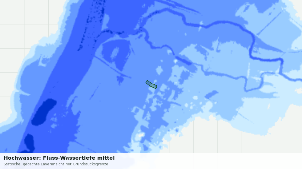 Statische Kartenansicht: Hochwasser: Fluss-Wassertiefe mittel