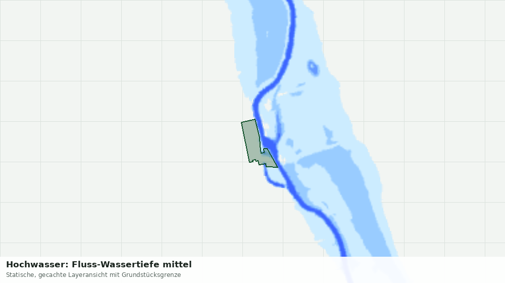 Statische Kartenansicht: Hochwasser: Fluss-Wassertiefe mittel