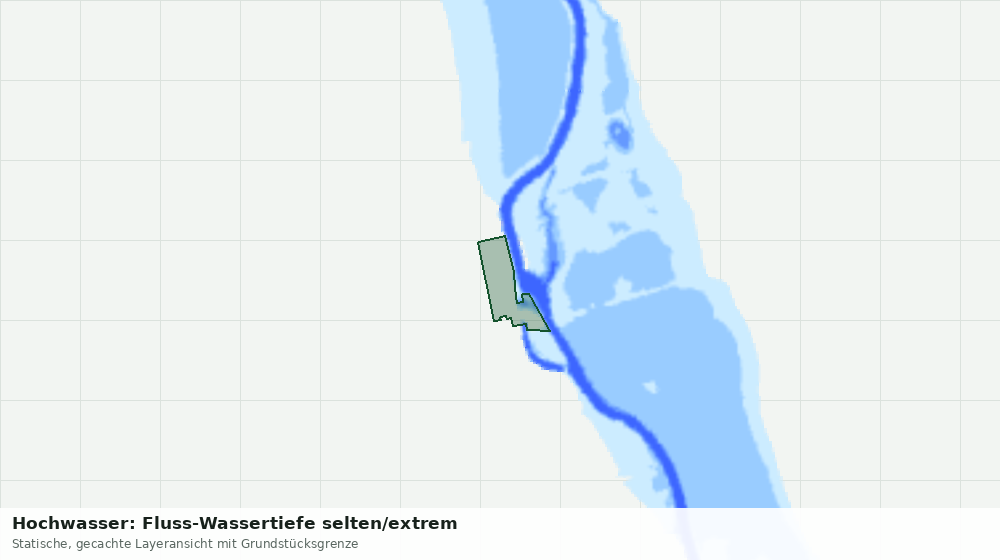 Statische Kartenansicht: Hochwasser: Fluss-Wassertiefe selten/extrem
