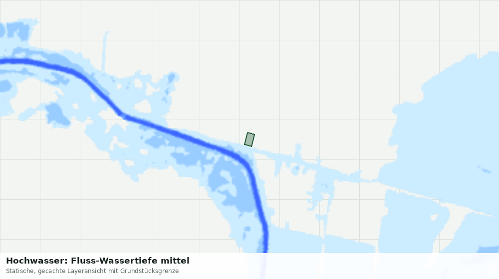 Statische Kartenansicht: Hochwasser: Fluss-Wassertiefe mittel