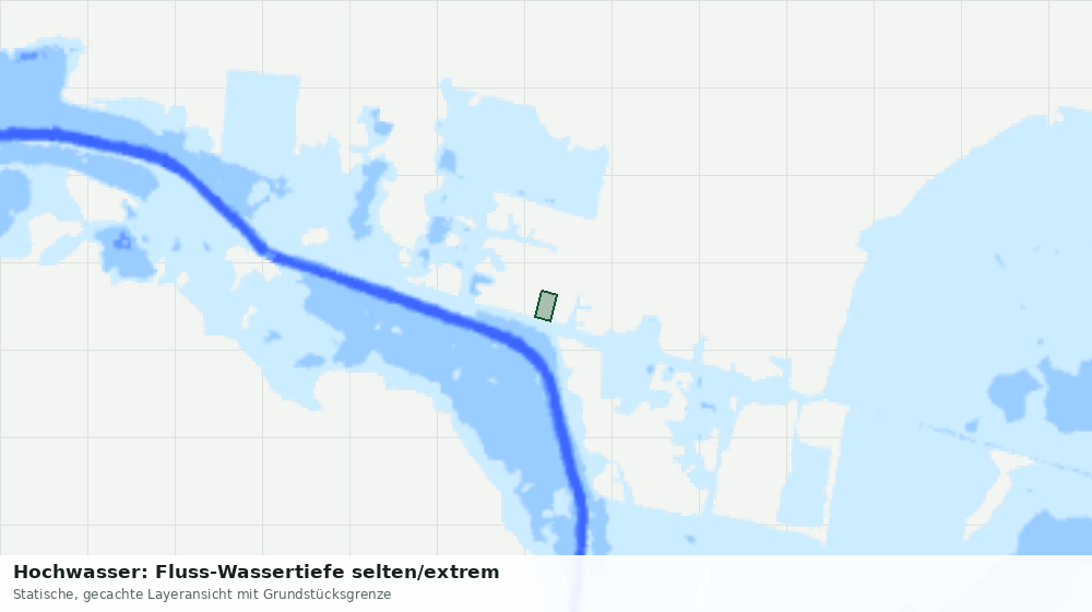 Statische Kartenansicht: Hochwasser: Fluss-Wassertiefe selten/extrem