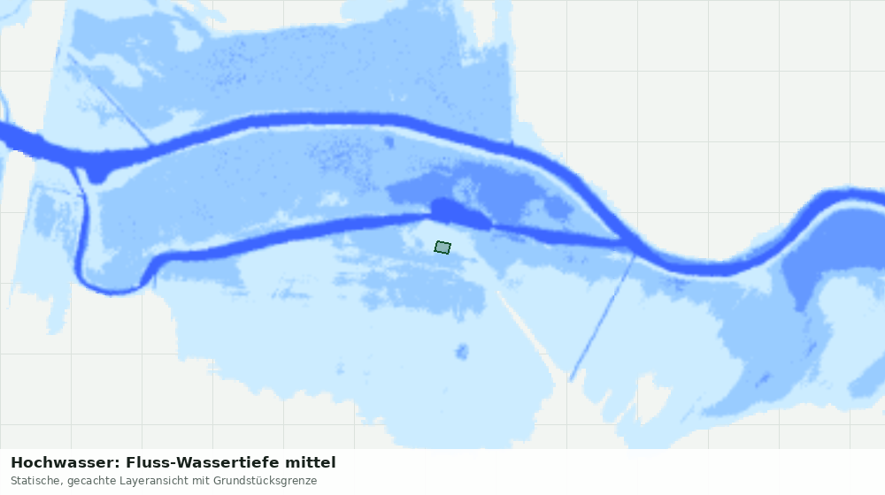 Statische Kartenansicht: Hochwasser: Fluss-Wassertiefe mittel