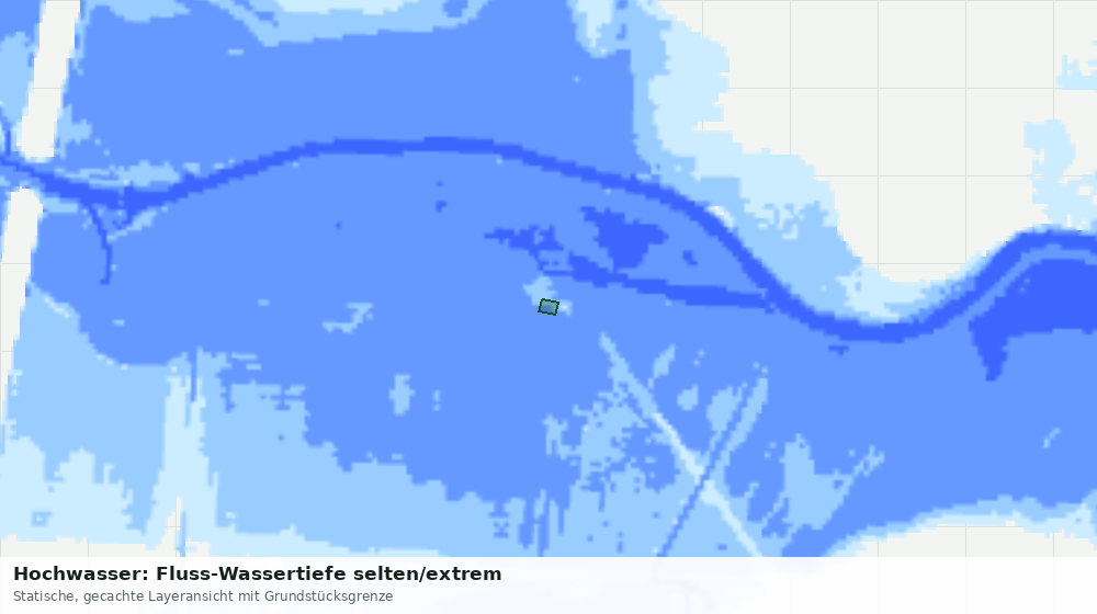 Statische Kartenansicht: Hochwasser: Fluss-Wassertiefe selten/extrem