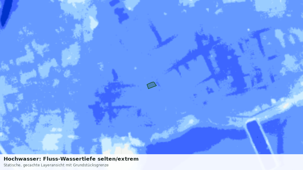 Statische Kartenansicht: Hochwasser: Fluss-Wassertiefe selten/extrem