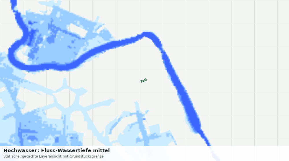 Statische Kartenansicht: Hochwasser: Fluss-Wassertiefe mittel