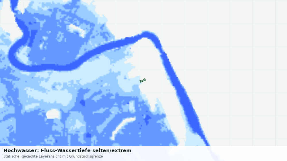 Statische Kartenansicht: Hochwasser: Fluss-Wassertiefe selten/extrem