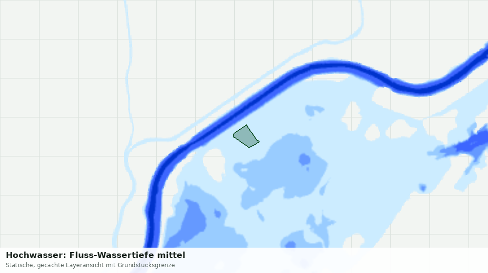 Statische Kartenansicht: Hochwasser: Fluss-Wassertiefe mittel