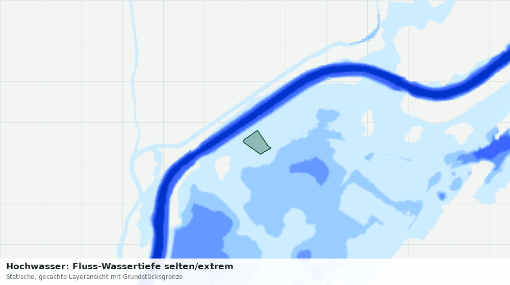 Statische Kartenansicht: Hochwasser: Fluss-Wassertiefe selten/extrem