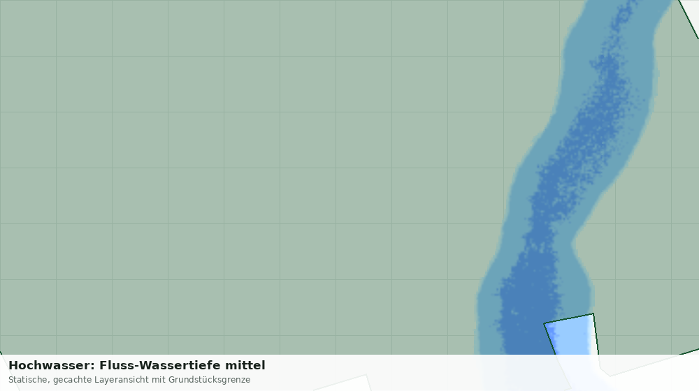 Statische Kartenansicht: Hochwasser: Fluss-Wassertiefe mittel