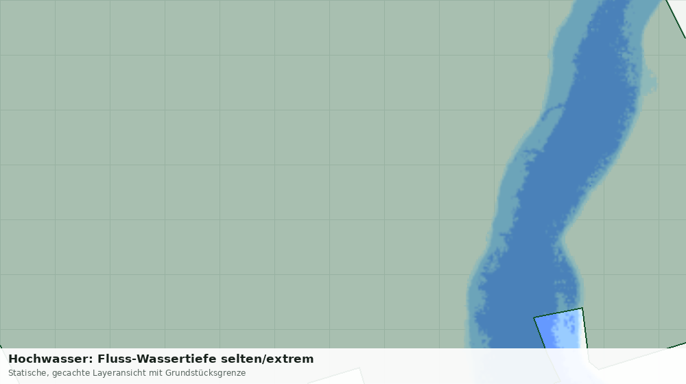 Statische Kartenansicht: Hochwasser: Fluss-Wassertiefe selten/extrem
