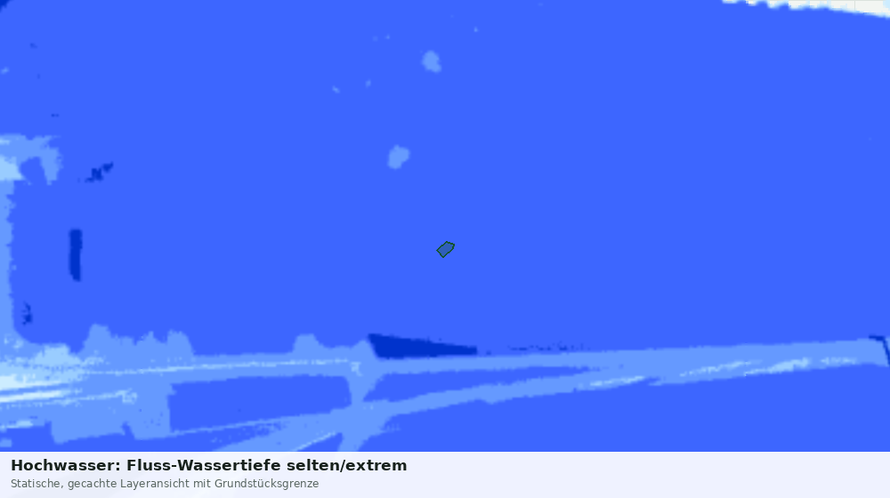 Statische Kartenansicht: Hochwasser: Fluss-Wassertiefe selten/extrem