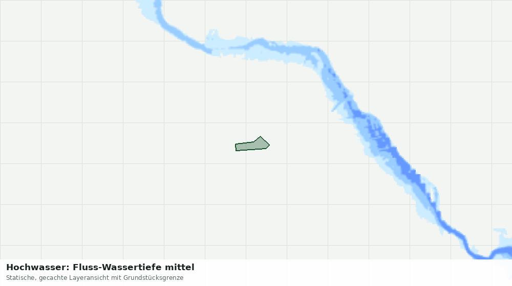 Statische Kartenansicht: Hochwasser: Fluss-Wassertiefe mittel