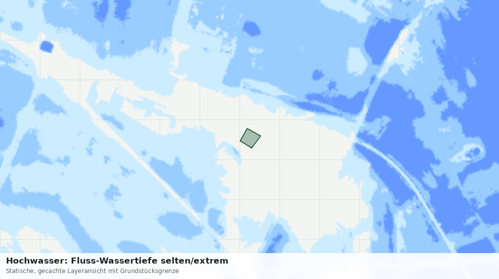 Statische Kartenansicht: Hochwasser: Fluss-Wassertiefe selten/extrem