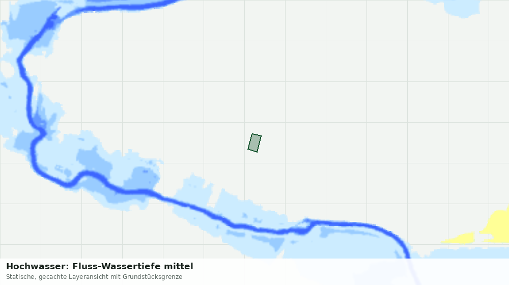 Statische Kartenansicht: Hochwasser: Fluss-Wassertiefe mittel