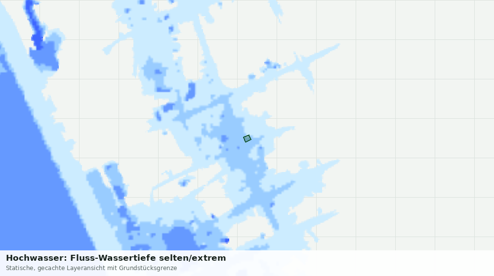 Statische Kartenansicht: Hochwasser: Fluss-Wassertiefe selten/extrem