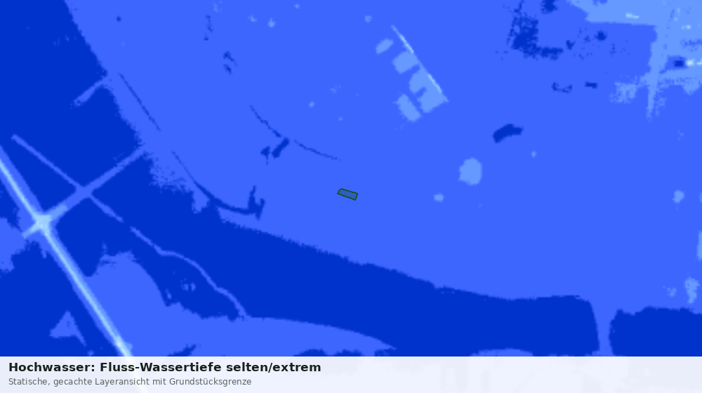 Statische Kartenansicht: Hochwasser: Fluss-Wassertiefe selten/extrem