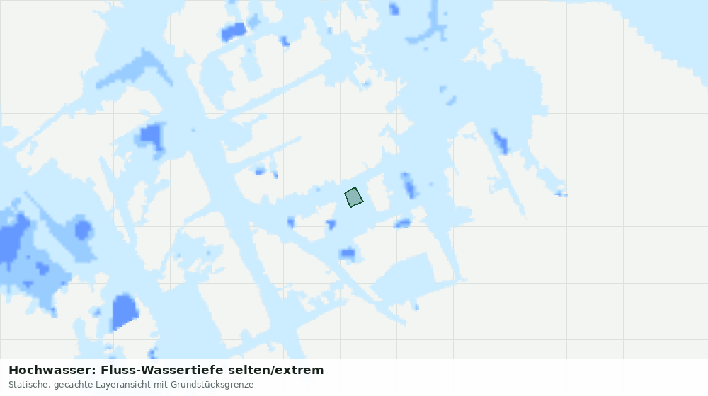 Statische Kartenansicht: Hochwasser: Fluss-Wassertiefe selten/extrem
