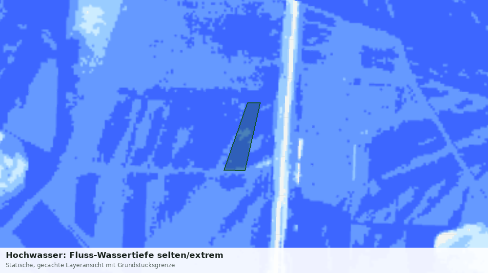 Statische Kartenansicht: Hochwasser: Fluss-Wassertiefe selten/extrem