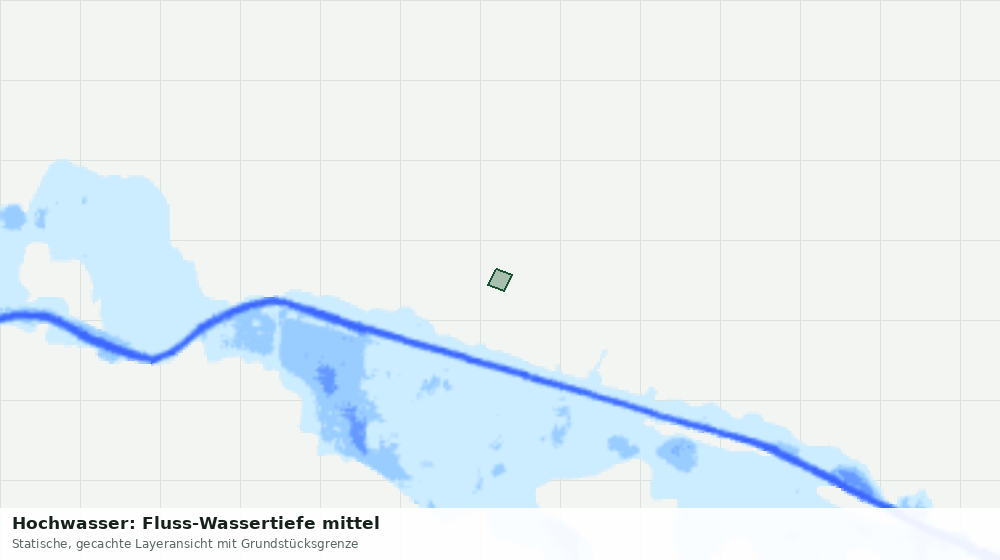 Statische Kartenansicht: Hochwasser: Fluss-Wassertiefe mittel