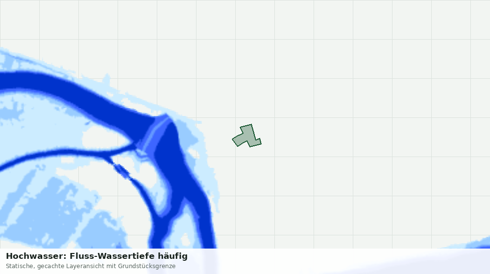 Statische Kartenansicht: Hochwasser: Fluss-Wassertiefe häufig