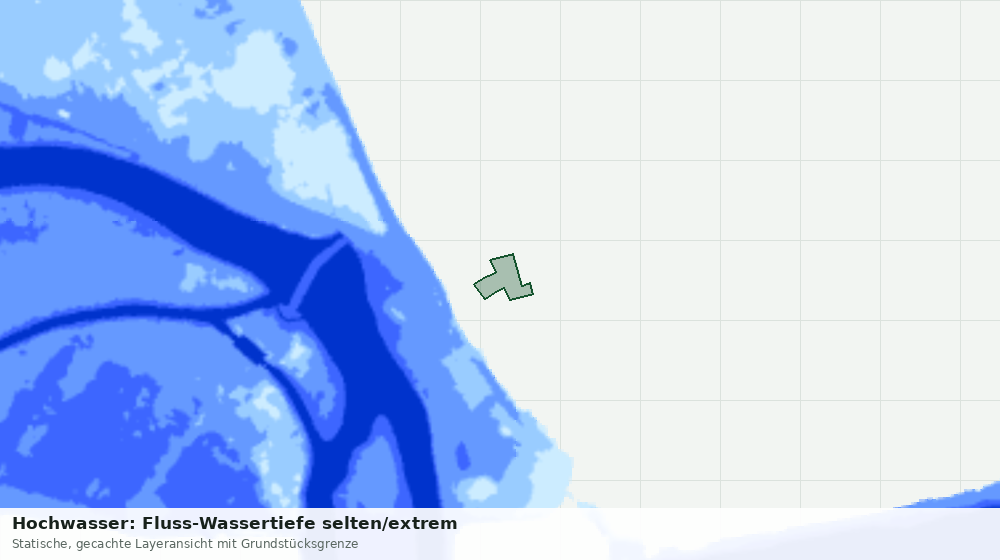 Statische Kartenansicht: Hochwasser: Fluss-Wassertiefe selten/extrem