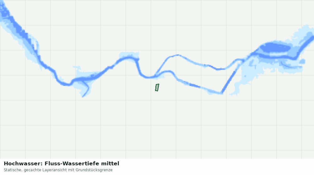 Statische Kartenansicht: Hochwasser: Fluss-Wassertiefe mittel