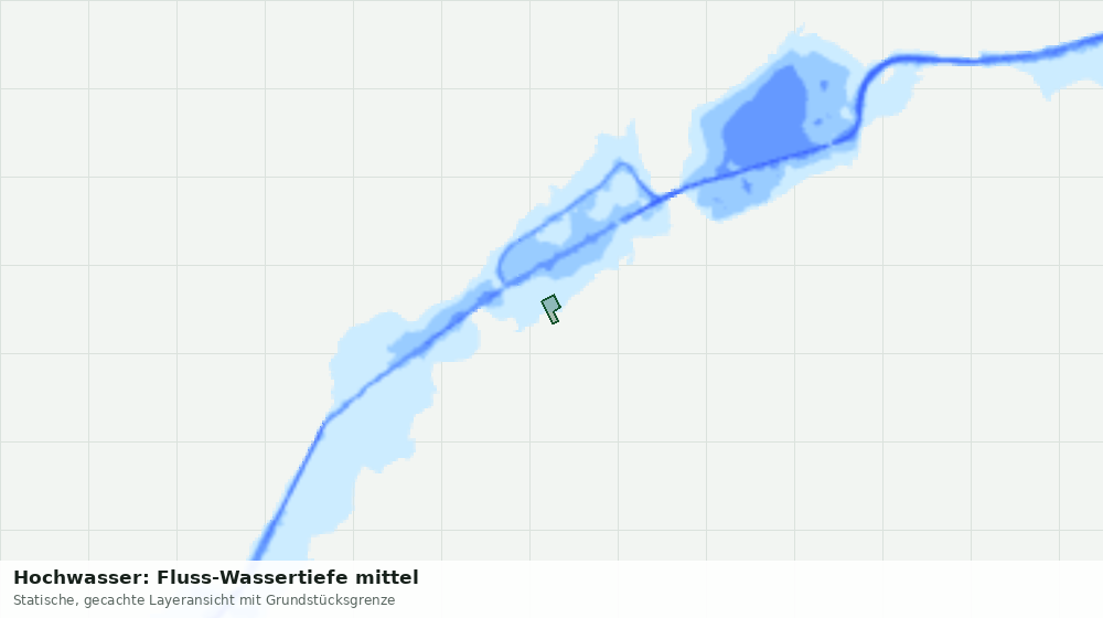 Statische Kartenansicht: Hochwasser: Fluss-Wassertiefe mittel