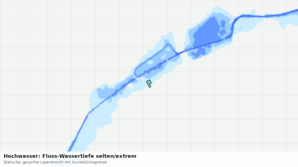 Statische Kartenansicht: Hochwasser: Fluss-Wassertiefe selten/extrem