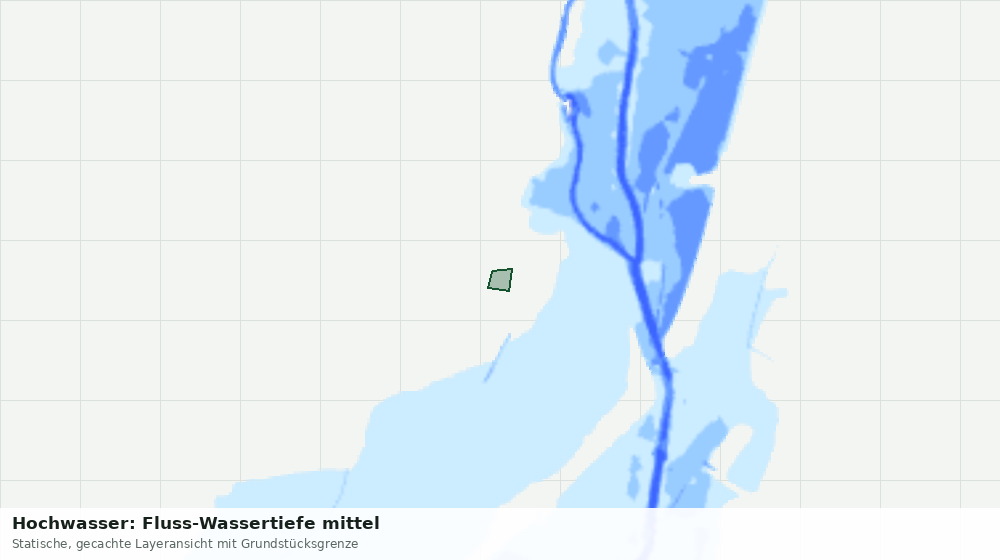 Statische Kartenansicht: Hochwasser: Fluss-Wassertiefe mittel