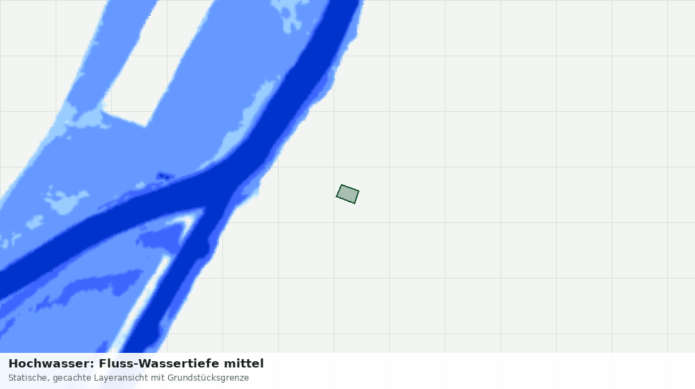 Statische Kartenansicht: Hochwasser: Fluss-Wassertiefe mittel