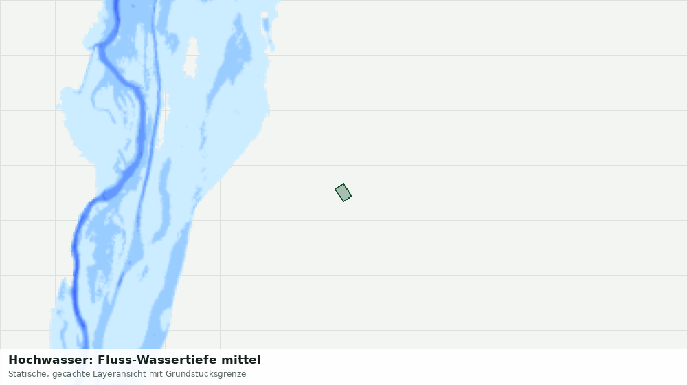 Statische Kartenansicht: Hochwasser: Fluss-Wassertiefe mittel