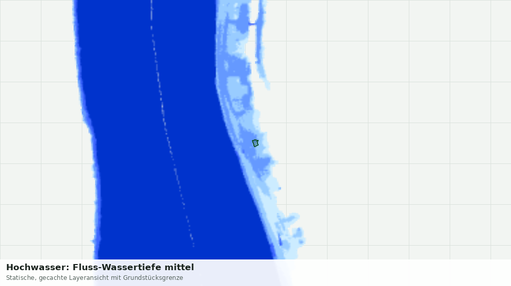 Statische Kartenansicht: Hochwasser: Fluss-Wassertiefe mittel