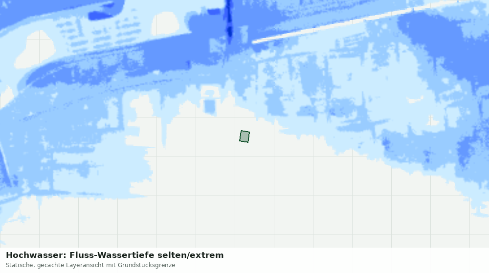 Statische Kartenansicht: Hochwasser: Fluss-Wassertiefe selten/extrem