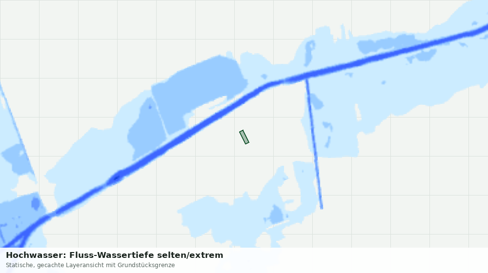 Statische Kartenansicht: Hochwasser: Fluss-Wassertiefe selten/extrem
