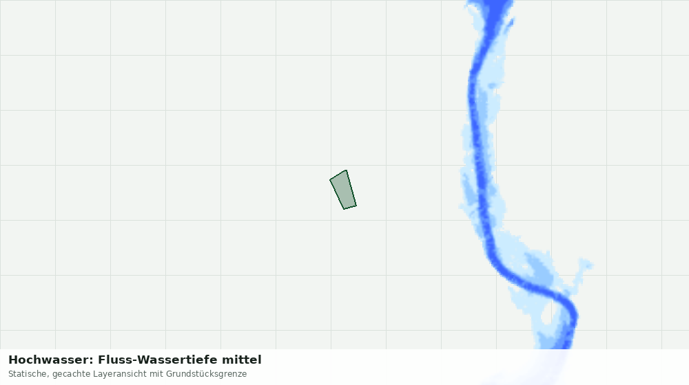 Statische Kartenansicht: Hochwasser: Fluss-Wassertiefe mittel
