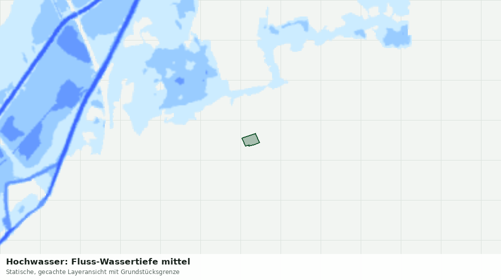 Statische Kartenansicht: Hochwasser: Fluss-Wassertiefe mittel