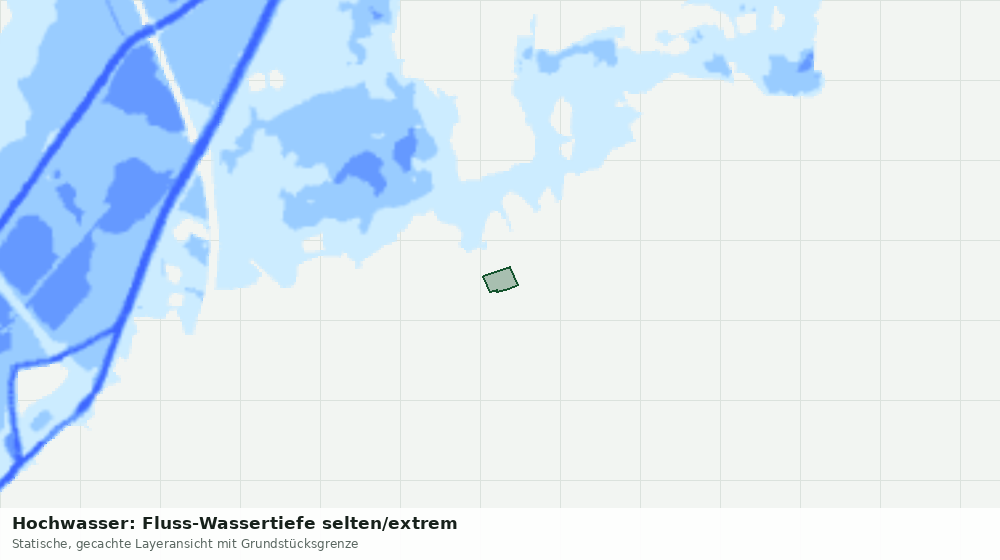 Statische Kartenansicht: Hochwasser: Fluss-Wassertiefe selten/extrem