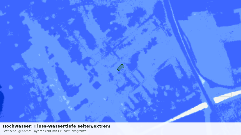 Statische Kartenansicht: Hochwasser: Fluss-Wassertiefe selten/extrem