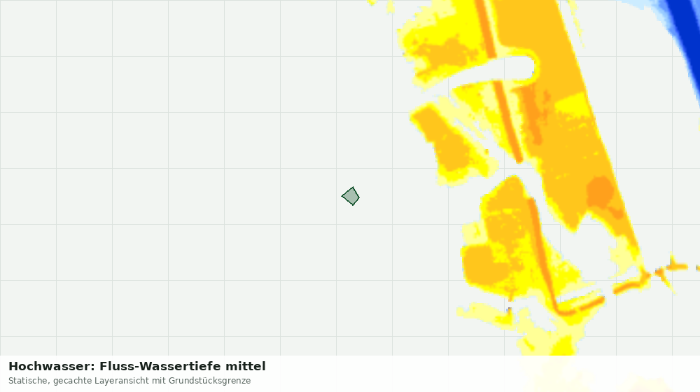 Statische Kartenansicht: Hochwasser: Fluss-Wassertiefe mittel