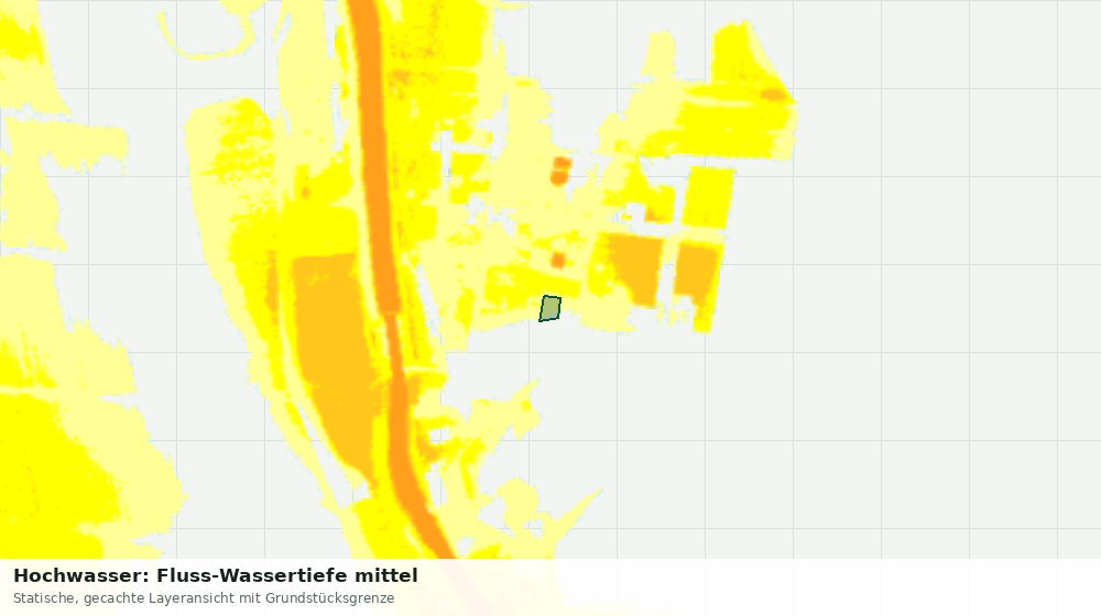 Statische Kartenansicht: Hochwasser: Fluss-Wassertiefe mittel