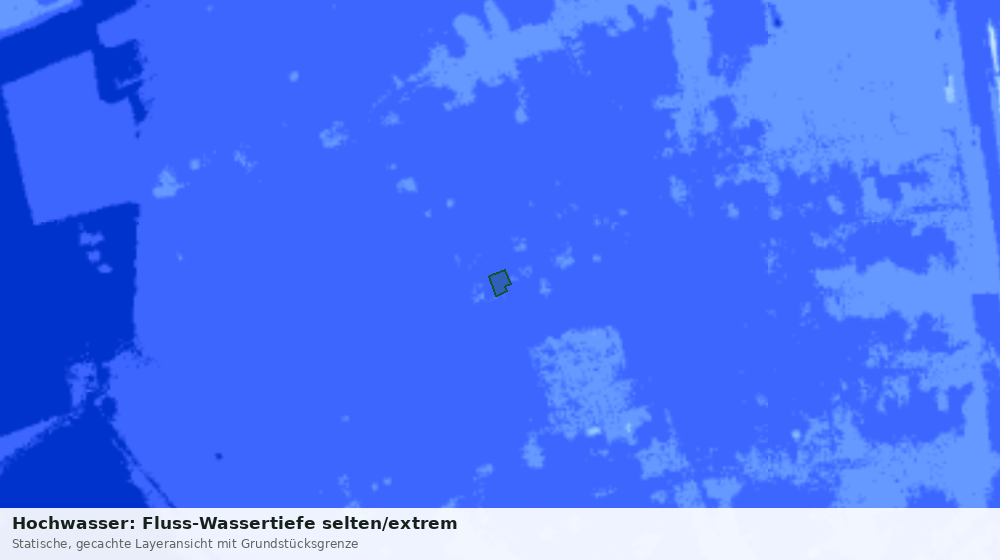 Statische Kartenansicht: Hochwasser: Fluss-Wassertiefe selten/extrem
