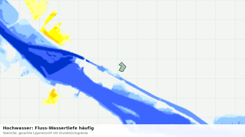 Statische Kartenansicht: Hochwasser: Fluss-Wassertiefe häufig