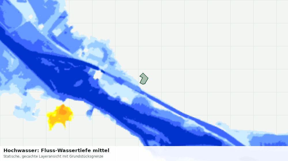 Statische Kartenansicht: Hochwasser: Fluss-Wassertiefe mittel