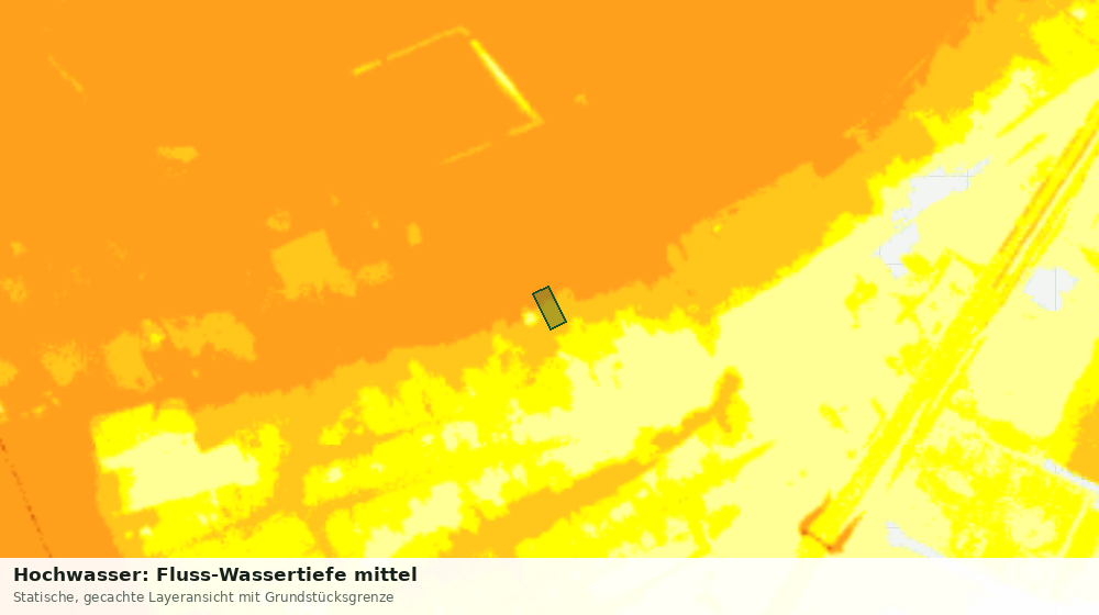 Statische Kartenansicht: Hochwasser: Fluss-Wassertiefe mittel