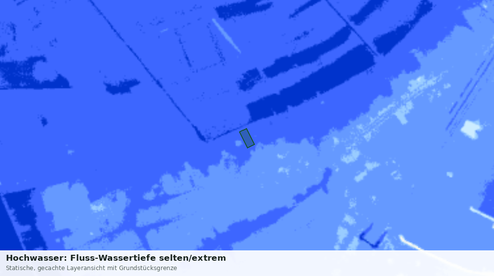 Statische Kartenansicht: Hochwasser: Fluss-Wassertiefe selten/extrem